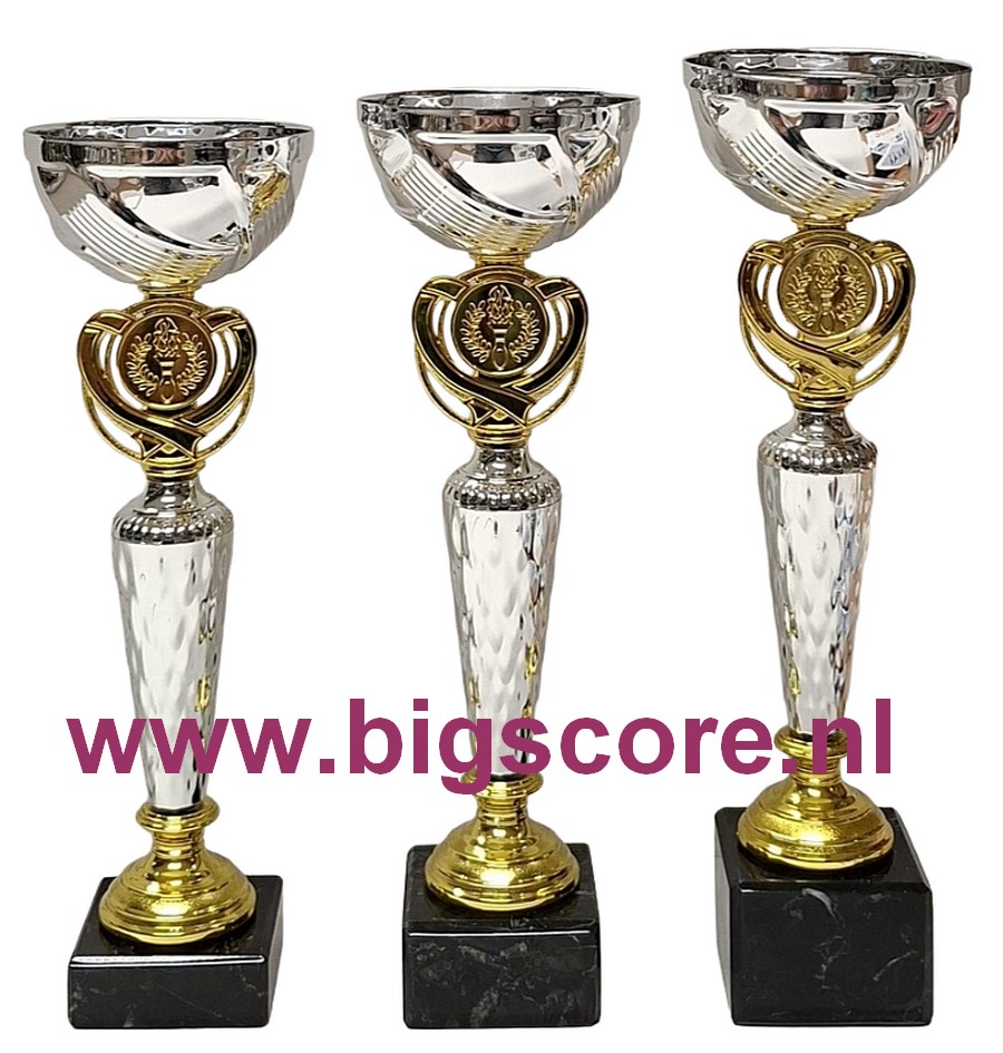 BS 2610 Beker Zilver-Goud-Zilver LAATSTE 3 x Serie OP=OP!!
